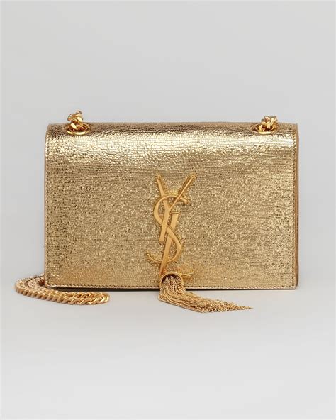 ysl gold tassel clutch bag